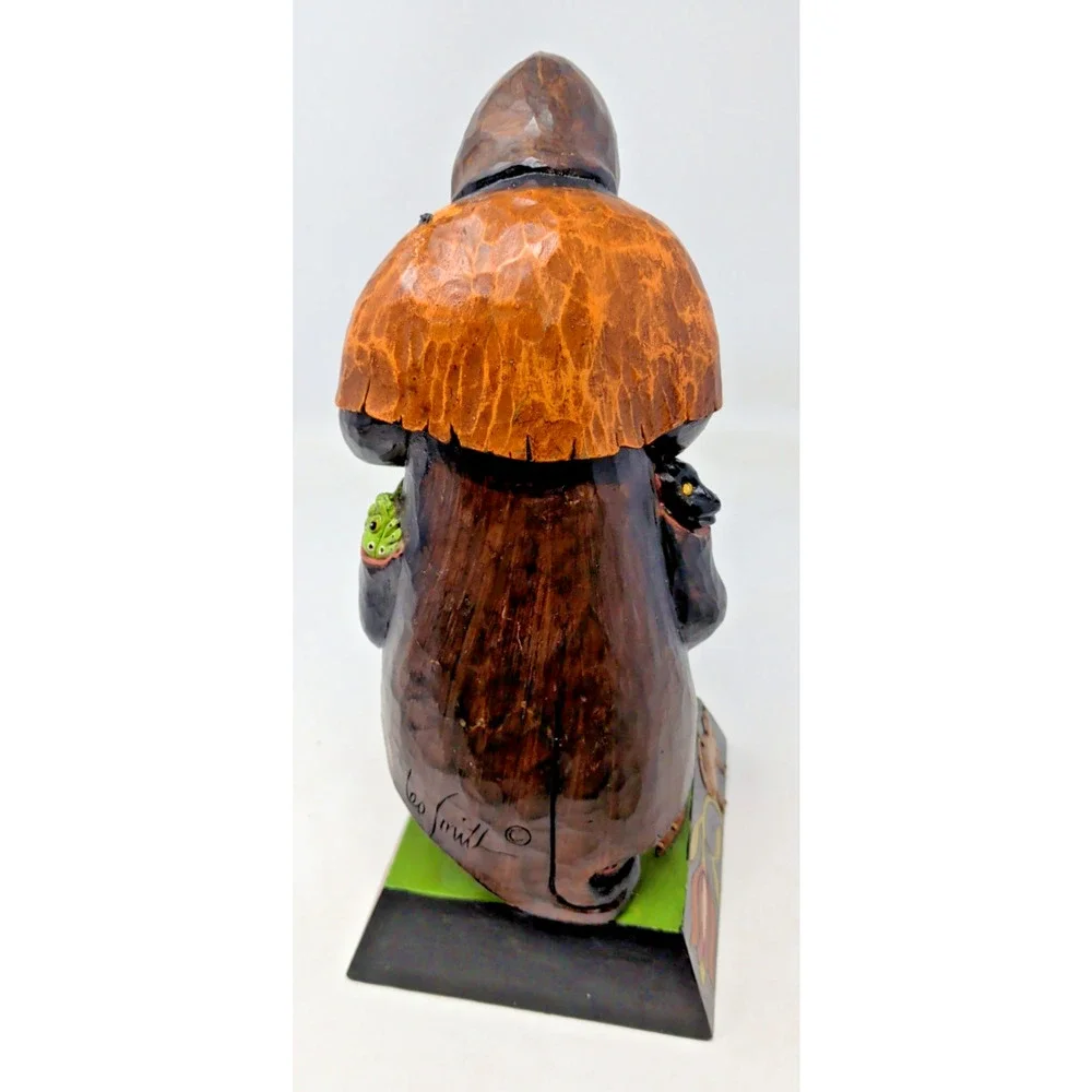 Leo Smith Witch signed Our Town Collection Dept 56 Halloween 350 moon heart